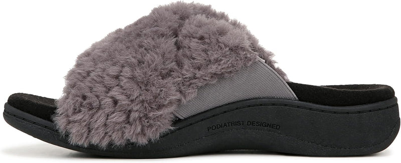 VIONIC WOMEN'S RELAX II SLIDES MARY JANE FLAT CHARCOAL GREY Size 11 - Like New