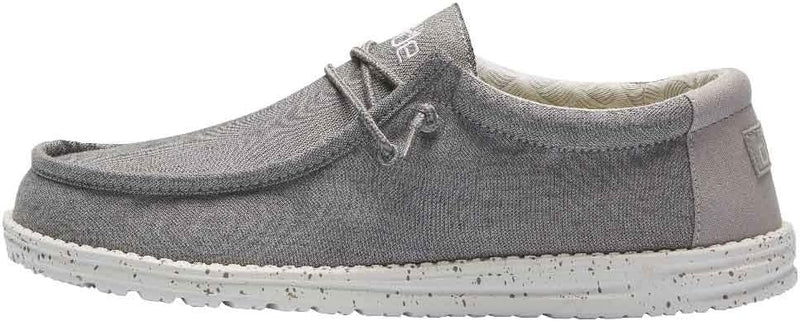 110063224 Hey Dude Men's Wally Chambray Frost Grey 13 Like New