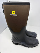 DRYCODE RUBBER BOOTS MEN WOMEN WARM RUBBER NEOPRENE BOOTS - SIZE: MEN 9 - BROWN - Like New