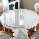 LovePads 2mm Thick Clear Round Table Cover Protector 60 Inch - Clear - Brand New