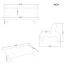 SUMKEA 63.8" Futon Bed with Adjustable Backrest and Suede Upholstery - Black - Like New