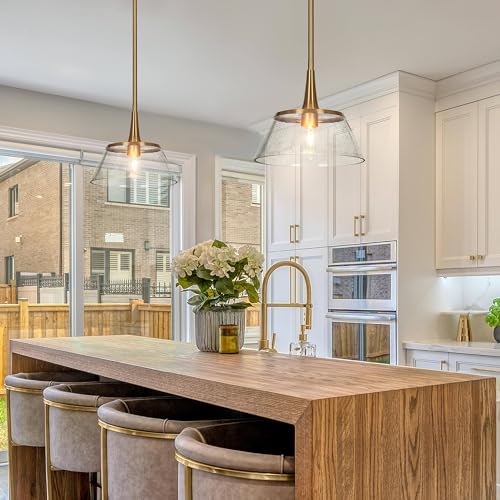 CLASSY LEAVES GOLD PENDANT LIGHTS KITCHEN ISLAND, KITCHEN PENDANT LIGHTING - Like New