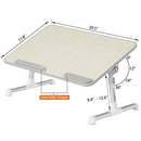 Amazon Basics Portable Foldable Adjustable Laptop Stand Tray Table Lap - Cream - Like New