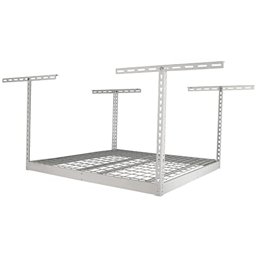 SafeRacks Overhead Garage Storage Rack with 250 lb Capacity - White - Like New