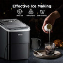 SILONN ICE MAKER COUNTERTOP EXPANDABLE 2.5L ICE BASKET 1.8L WATER TANK - BLACK - Like New