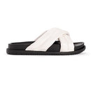 1200164-100 MUK LUKS WOMEN'S TIDAL WAVE SANDALS SIZE: WOMEN 9 WHITE - Like New