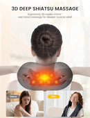 RIKE SHIATSU NECK MASSAGER WITH HEAT HSA ELECTRIC BACK MASSAGER PAIN REL - BLK - Like New