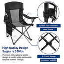 AsterOutdoor Camping Folding Chair Padded Quad Arm Chair - Like New