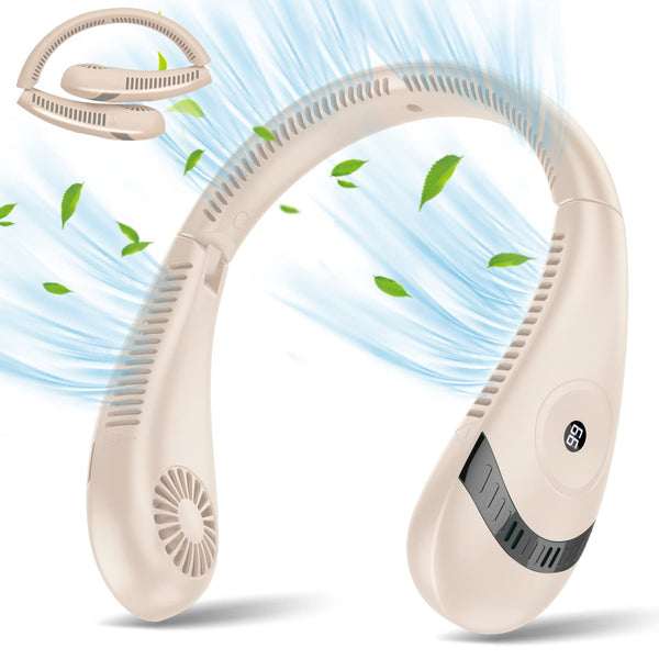 MSEVC FOLDABLE NECK FAN WHITE - PINK - Like New