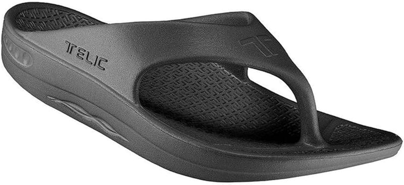 TELIC ARCH SUPPORT PAIN RELIEF ENERGY FLIP FLOPS MEN 10 WOMEN 11 MIDNIGHT BLACK - Brand New