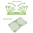 Nnewvante Lap Desk Bed Table Tray Eating Writing Foldable iPad Slots - Green - Like New
