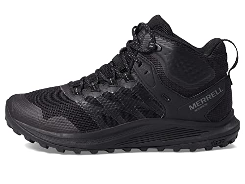 J005049 MERRELL MEN'S NOVA 3 TACTICAL MID WATERPROOF BOOT BLACK/CHARCOAL SIZE 5 - Like New