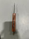 GENERIC MUSHROOM FOLDING POCKET KNIFE WITH BROWN BEECHWOOD HANDLE - BROWN - Like New