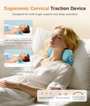 RINGCO NECK MASSAGER HEAT & VIBRATION 3 LEVEL RECHARGEABLE CERVICAL - LIGHT BLUE - Like New