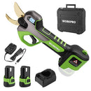 WORKPRO 12V ELECTRIC PRUNING SHEARS 0.6" & 1" CUT CAPACITY 2 PC W159047AE- GREEN - Like New