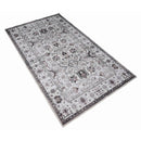 BIBB HOME 4FTX6FT WASHABLE FLANNEL PRINTED AREA RUG LATEX BACK - IVORY GRACE - Brand New