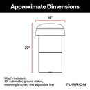 FURRION AURORA 10" VERANDA SERIES OUTDOOR MULTI-MOUNT DVC SUBWOOFER - BROWN - Like New