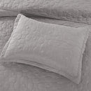 M Fabulous Modern Oversize Light Weight Stitched Bedspread 3Pcs Mid Century Gray - Brand New