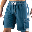 Kanu Surf Men's Barracuda Swim Trunks (Regular & Extended Sizes) Den Blue M - Brand New