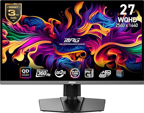 MSI MPG 271QRX QD-OLED 27" OLED Gaming Monitor HDR 400 True - Scratch & Dent