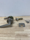 SURE-LOC BASEL PRIVACY DOOR LEVER SET WITH ROUND ROSE - SATIN NICKEL - Like New