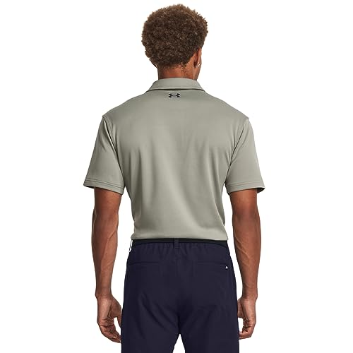 1290140 UNDER ARMOUR MEN TECH GOLF POLO GROVE GREEN PITCH GRAY SIZE S - Brand New