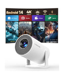 MAGCUBIC MINI PROJECTOR, 4K SUPPORT, SMART PROJECTOR, HY300 - WHITE/BLACK - Like New
