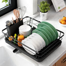 KITSURE DISH DRYING RACK- SPACE-SAVING DISH RACK, KITSURE-KI494 - BLACK - Like New