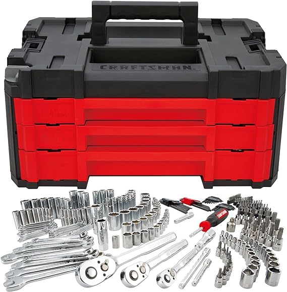 CRAFTSMAN Socket Set 262 Piece Mechanic Tool Set CMMT45307 -BLACK/RED - Like New