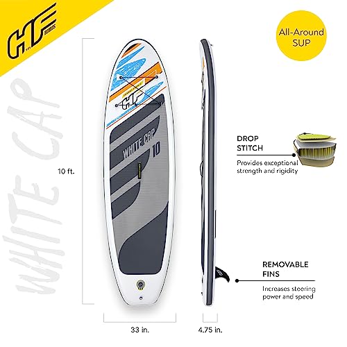 Bestway Hydro-Force Inflatable Stand Up Paddle Board 65342E - White - Like New