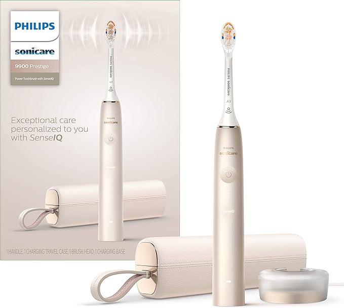 Philips Sonicare 9900 Prestige Power Toothbrush SenseIQ HX9990/11 - Champagne Like New