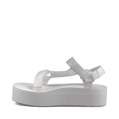 TEVA WOMEN'S W FLATFORM UNIVERSAL SANDAL - SIZE: WOMEN 10 - BRIGHT WHITE - Like New
