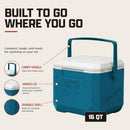Coleman Chiller Insulated Portable Cooler Ice Retention Large Handle - Grey - Brand New