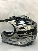 SmartDealsNow DOT Youth & Kids Dirtbike Helmet - Small, Black Flame - Like New