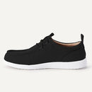 AEMN82375Q226 AMAZON Essentials Men's Canvas Moc Toe Loafer, Size 9 Black/White - Like New