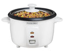 PROCTOR SILEX RICE COOKER & FOOD STEAMER, 8 CUPS COOKED, (37534NR) - WHITE - Like New
