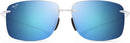 Maui Jim Hema Sunglasses 05CM B443 - Crystal Matte Blue Hawaii Unisex Rectangle - Like New