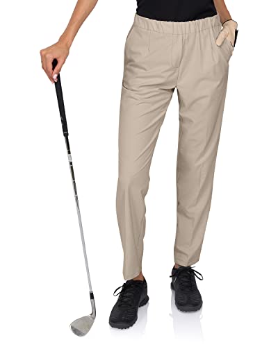 Three Sixty Six Women’s Golf Pants w/Elastic Waistband - Size 6, Desert Khaki - Like New