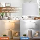 TOBUSA 23.5’’ Modern Ceramic Table Lamps Set of 2 for Living Room Farmhouse - Like New