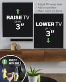 SANUS HEIGHT ADJUSTABLE FULL MOTION TV WALL MOUNT – TVS UP 65” - BLACK - Like New