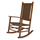SHINE COMPANY HAMPTON PORCH ROCKER HIGH BACK WOOD ROCKING CHAIR 4335OA-OAK - OAK - Like New
