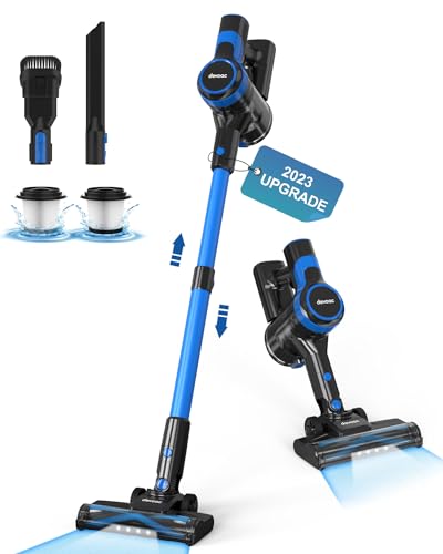 DEVOAC CORDLESS VACUUM CLEANER LIGHTWEIGHT RECHARGEABLE BATTERY - BLUE Like New