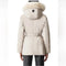 MACKAGE JENI 2-IN-1 DOWN PARKA, REMOVABLE BIB, FOX FUR - SIZE M - CHAMPAGNE Brand New