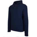 BLUE ICE MEN'S WAFFLE KNIT THERMAL HENLEY PULLOVER HOODIE - SIZE: MEN L - NAVY - Brand New