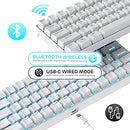 RK ROYAL KLUDGE RK68 Wireless Hot Swappable 65% Mechanical Keyboard - WHITE - Like New