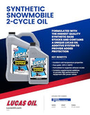 Lucas Oil 10835 Synthetic 2-Cycle Snowmobile Oil 1 Quart (Pack of 6) - NEW - Brand New
