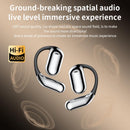 JUNJIEUNVO Q16 PRO EARBUDS WITH 70 HOUR BLUETOOTH 5.4, EAR HOOKS - GRAY/WHITE - Like New