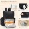 MISS FONG DIAPER BAG BACKPACK BABY DIAPER BAG NEOPRENE BAG - BLACK - Like New