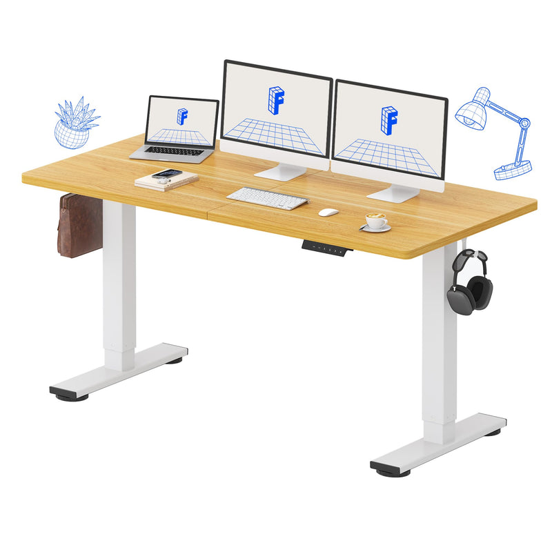 FLEXISPOT STANDING DESK ELECTRIC HEIGHT ADJUSTABLE DESK 63" x 24" EN1M-P63 - Like New