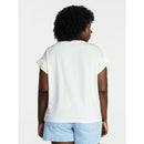 TERRA & SKY WOMEN'S PLUS RUFFLE SHORT SLEEVE TEE - SIZE: WOMEN 3X - WINTER WHITE - Brand New
